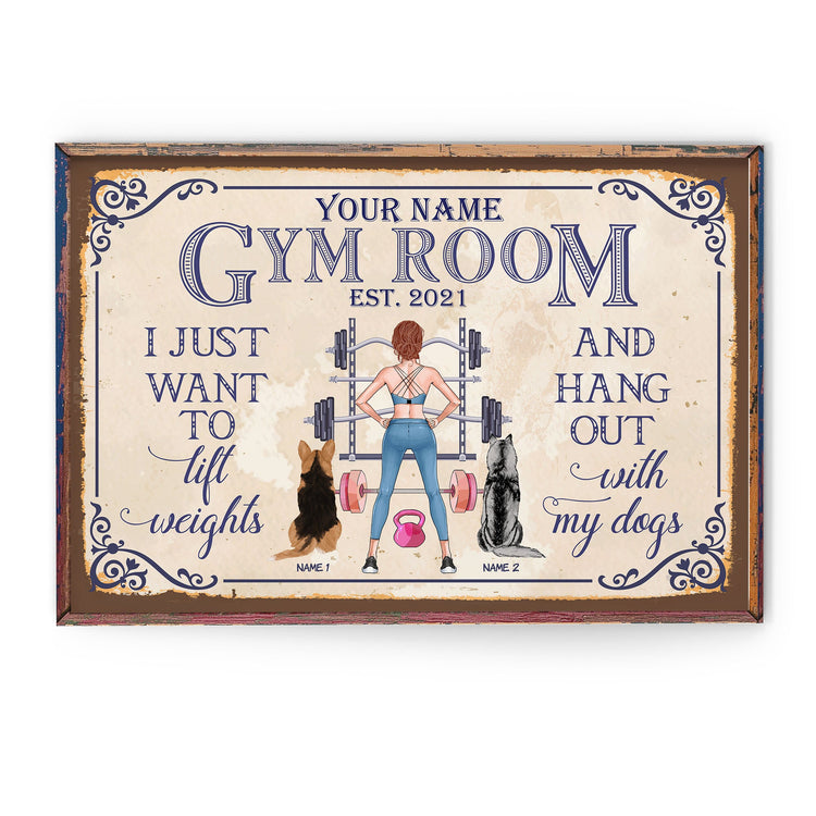 I Just Want To Lift Weights - Personalized Poster/Canvas - Birthday Gift For Gymer - Fitness Lady