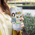 I Just Want To Work In My Garden - Personalized Acrylic Tumbler With Straw