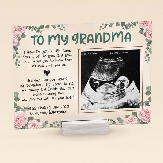 I Know I'm Just A Little Bump - Personalized Acrylic Photo Plaque