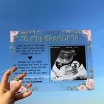 I Know I'm Just A Little Bump - Personalized Acrylic Photo Plaque