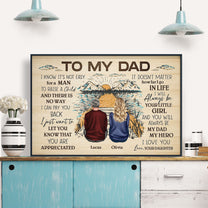 I Know It's Not Easy For A Man To Raise A Child - Personalized Poster