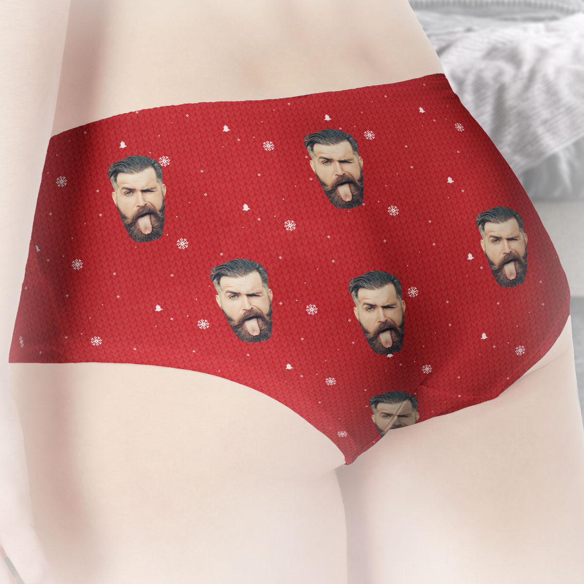 I Licked It So It's Mine - Personalized Photo Women's Low-waisted Brief - Christmas Gift For Wife