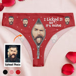 I Licked It So It's Mine - Personalized Photo Women's Low-waisted Brief - Gift For Wife