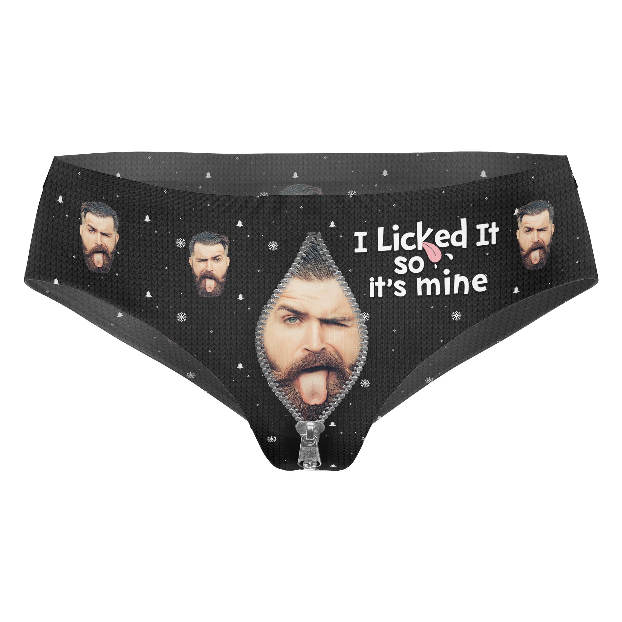 I Licked It So It's Mine - Personalized Photo Women's Low-waisted Brief - Christmas Gift For Wife