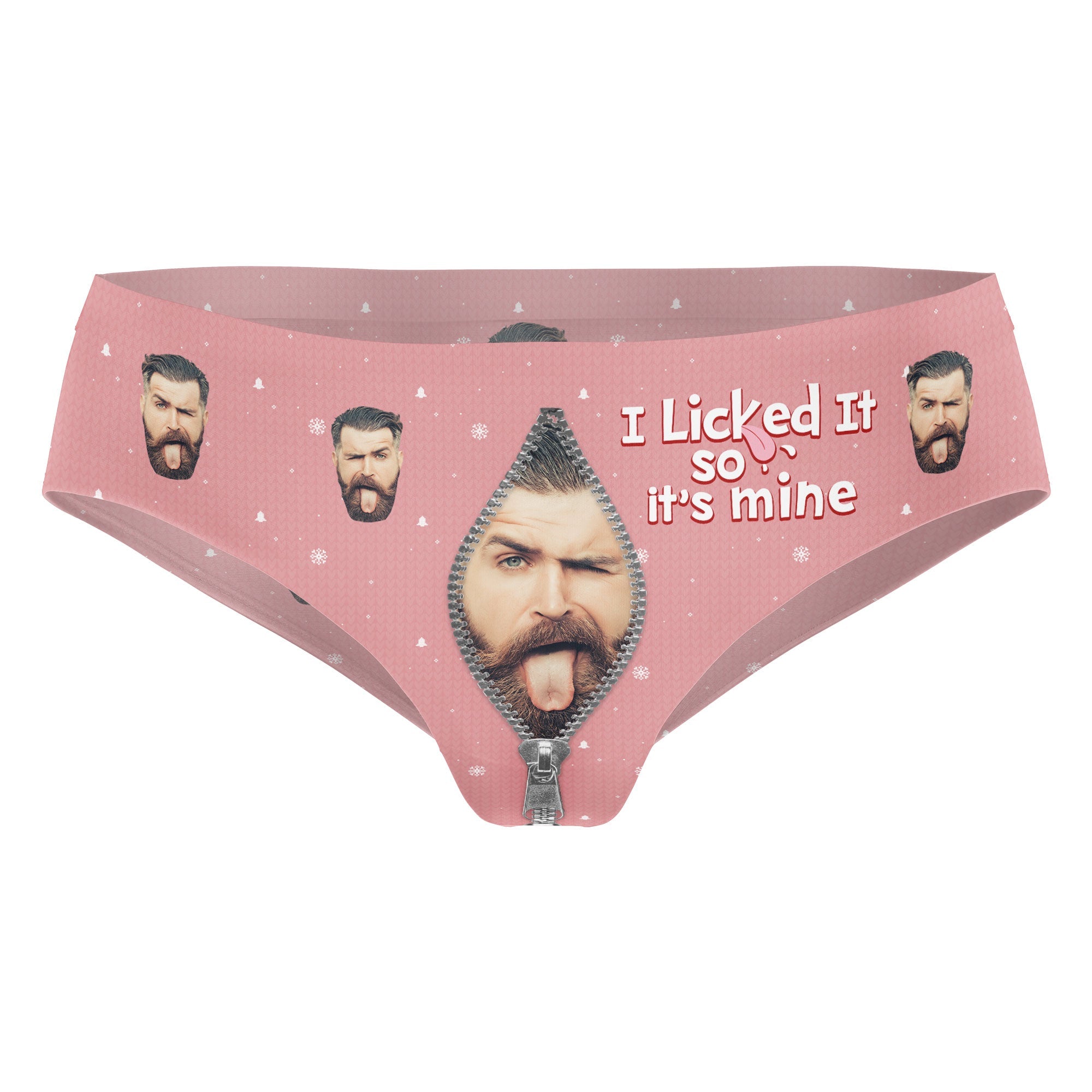 I Licked It So It's Mine - Personalized Photo Women's Low-waisted Brief - Christmas Gift For Wife