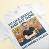 I Like Beer And My Dog - Personalized Photo Shirt