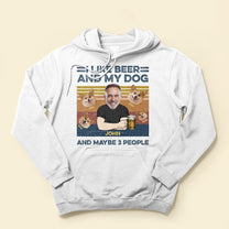 I Like Beer And My Dog - Personalized Photo Shirt