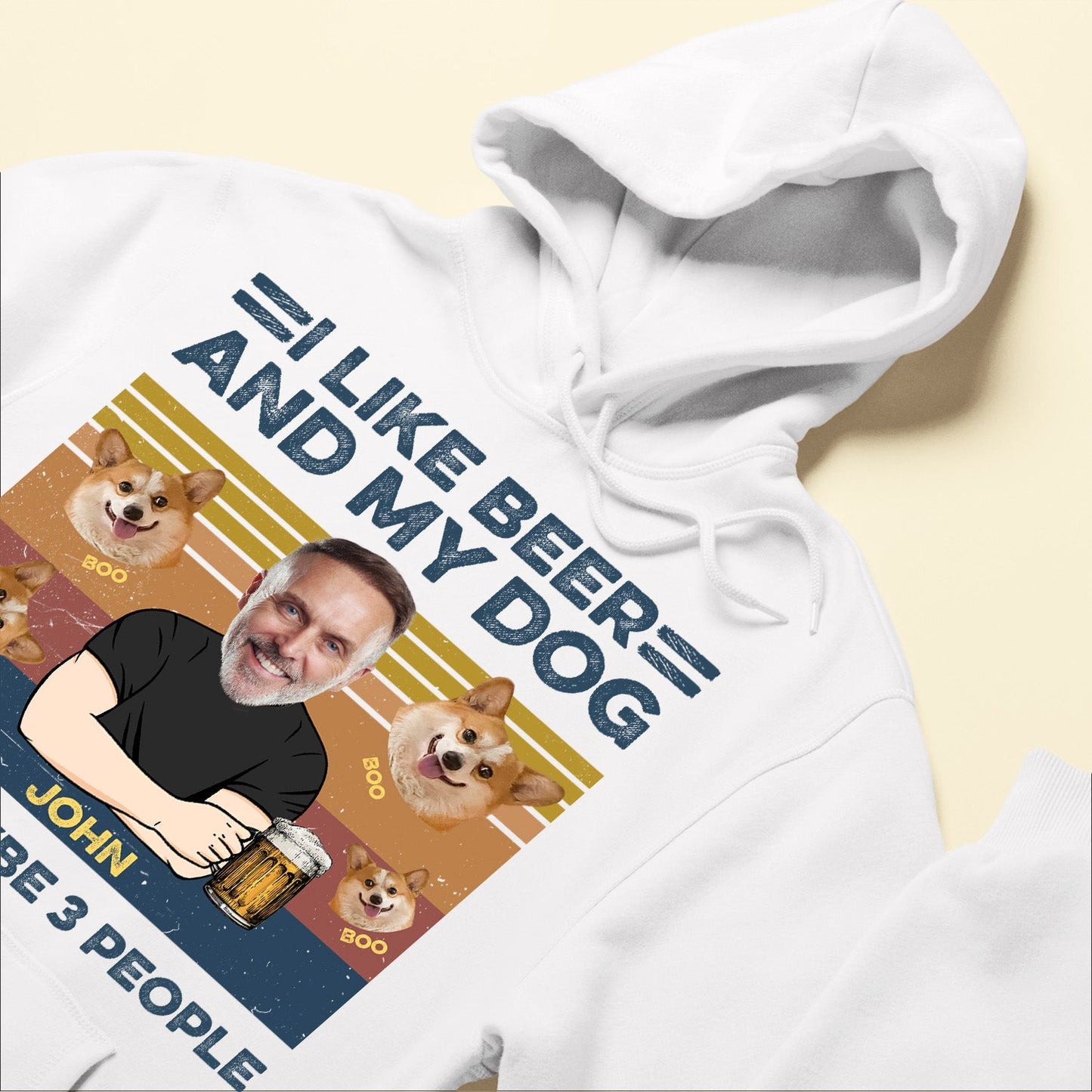 I Like Beer And My Dog - Personalized Photo Shirt