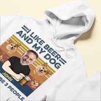 I Like Beer And My Dog - Personalized Photo Shirt