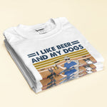 I Like Beer My Dogs & 3 People - Personalized Vintage Shirt - Birthday, Father's Day Gift For Dog Dad, Dog Lover