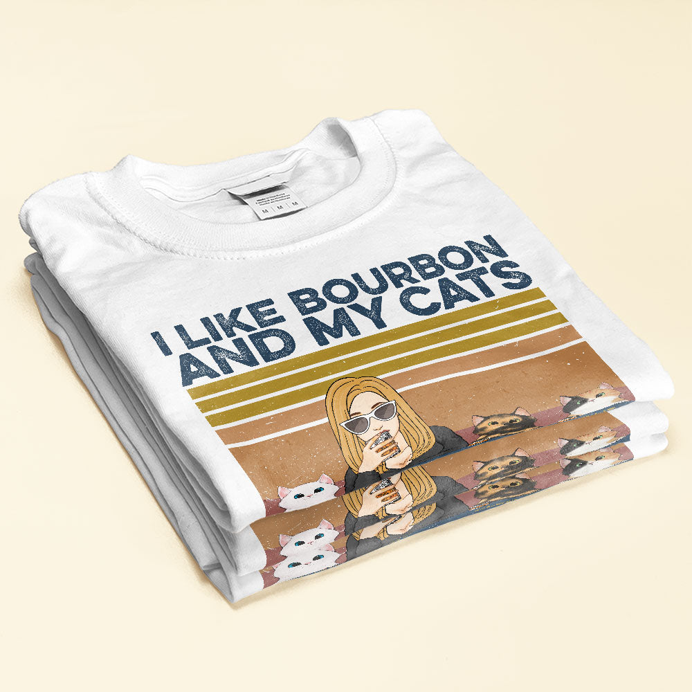 I-Like-Bourbon-Beer-Drinks-And-My-Cats-And-Maybe-3-People-Cat-Custom-Shirt-Gift-For-Cat-And-Drinks-Lover