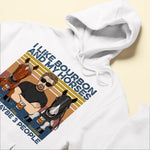 I Like Bourbon Beer Wine And My Horse - Personalized Shirt - Peeking Horse