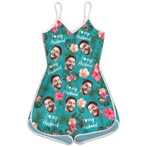 I Love My Husband - Personalized Photo All-over Print Sleeveless Romper