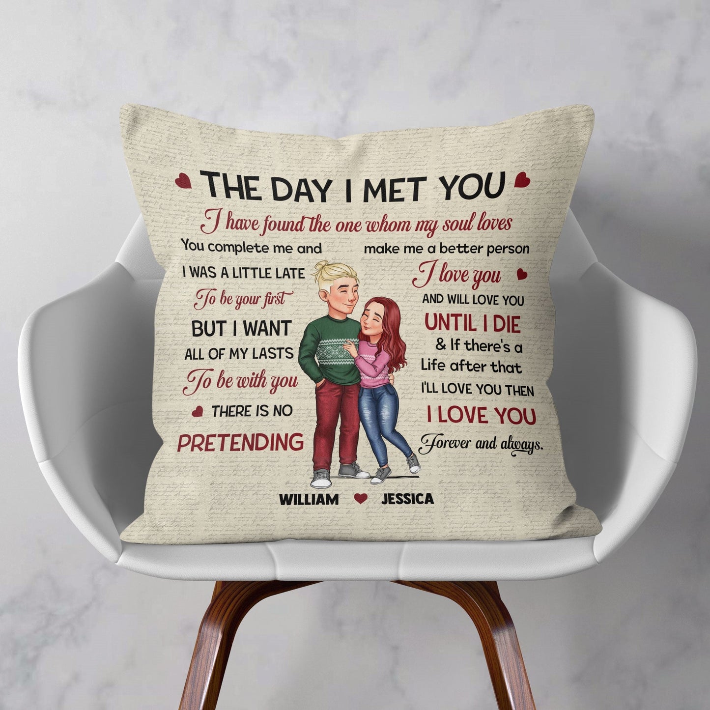 I Love You And Will Love You Until I Die - Personalized Pillow (Insert Included)