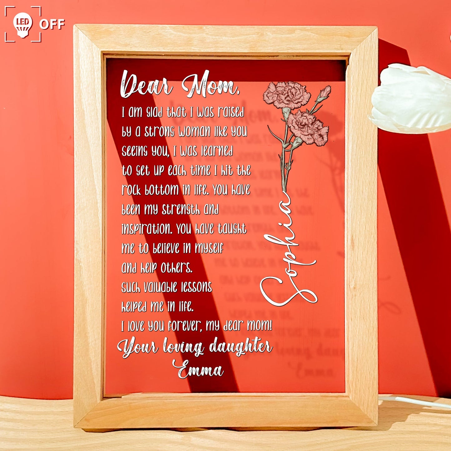 I Love You Forever My Dear Mom! Mother's Day Gift - Personalized Frame Lamp