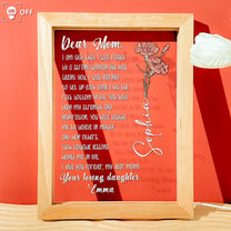 I Love You Forever My Dear Mom! Mother's Day Gift - Personalized Frame Lamp