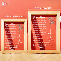 I Love You Forever My Dear Mom! Mother's Day Gift - Personalized Frame Lamp