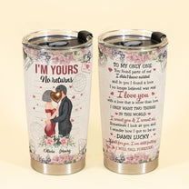 I Love You Forever - Personalized Tumbler Cup - Valentine's Day Gift For Lover Husband Wife - Hugging Couple