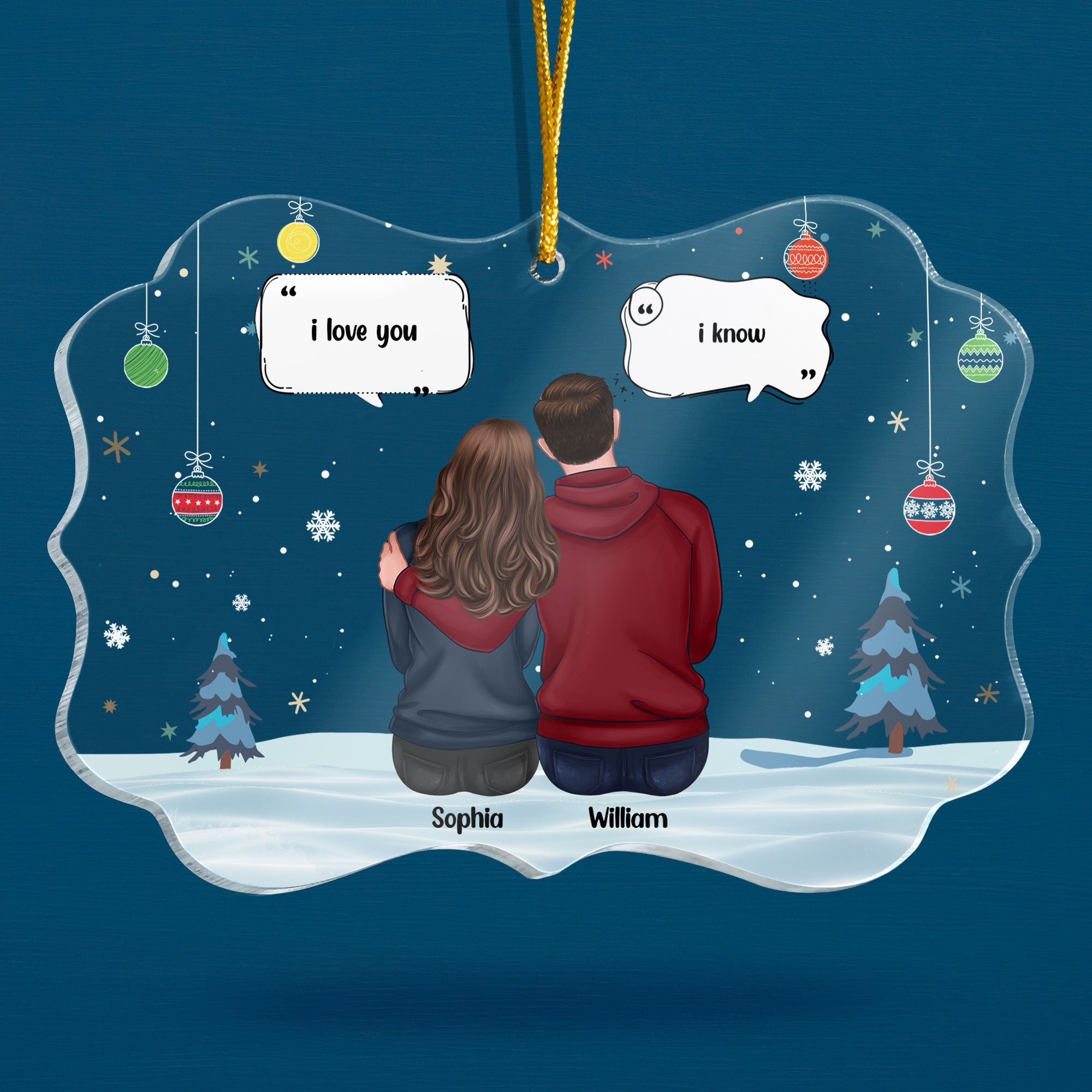 I Love You, I Know - Personalized Acrylic Ornament – Macorner