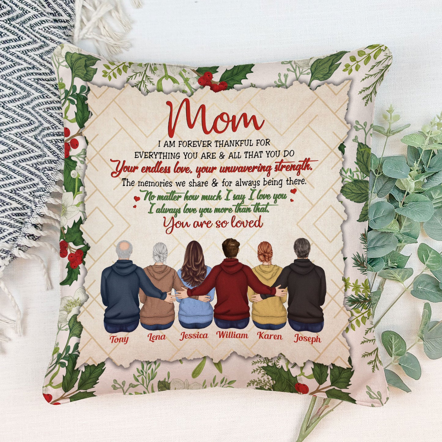 I Love You More Than That - Personalized Pillow - Gift For Mom