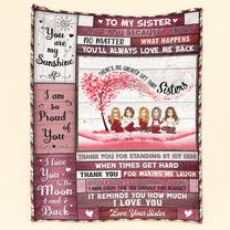 I Love You My Sister - Personalized Blanket - Christmas Birthday Gift For Sisters, Besties, Sistas