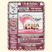 I Love You My Sister - Personalized Blanket - Christmas Birthday Gift For Sisters, Besties, Sistas