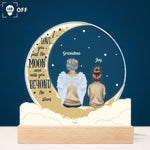 I Love You Past The Moon - Personalized LED Light