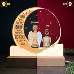 I Love You Past The Moon - Personalized LED Light