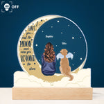 I Love You Past The Moon - Personalized LED Light