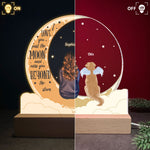 I Love You Past The Moon - Personalized LED Light