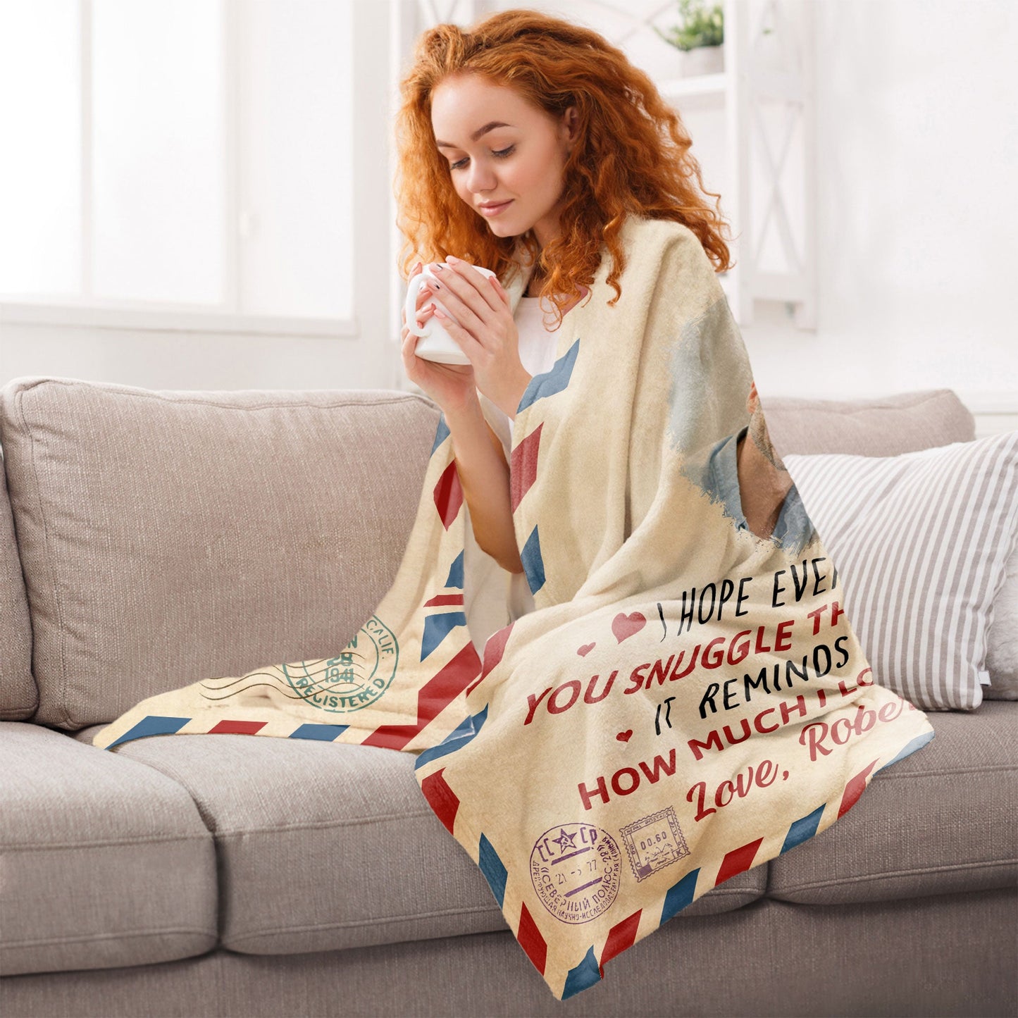 I Love You - Personalized Photo Blanket