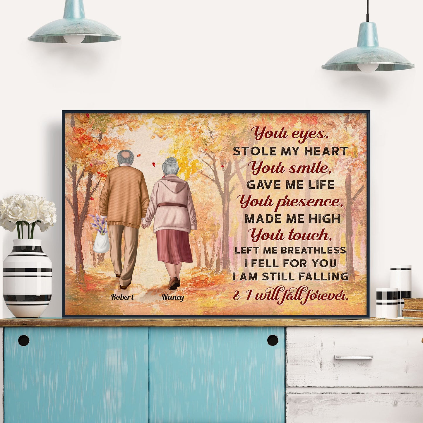 I Love You - Personalized Poster/Wrapped Canvas - Anniversary, Valentine's Day Gift For Spouse, Husband, Wife, Lovers, Girlfriend, Boyfriend