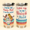 I Love You The Beach And Back Couples - Personalized Tumbler Cup