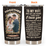 I Love You The Most - Personalized Photo Tumbler Cup