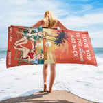 I Love You To The Beach And Back - Personalized Beach Towel