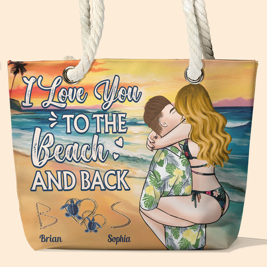 I Love You To The Beach And Back - Personalized Beach Bag