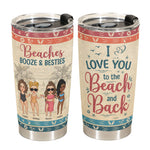 I Love You To The Beach And Back - Vintage Version - Personalized Tumbler Cup