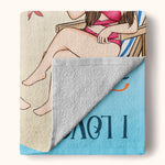 I Love You To The Beach & Back - Personalized Beach Towel