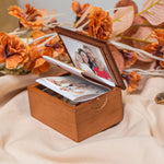 I Love You To The Moon And Back For Mom, Daughter - Personalized Wooden Photo Box