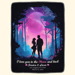 I Love You To The Moon & Back - Personalized Blanket