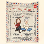 I Love You, Mom - Personalized Blanket