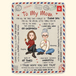 I Love You, Mom - Personalized Blanket