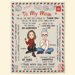I Love You, Mom - Personalized Blanket