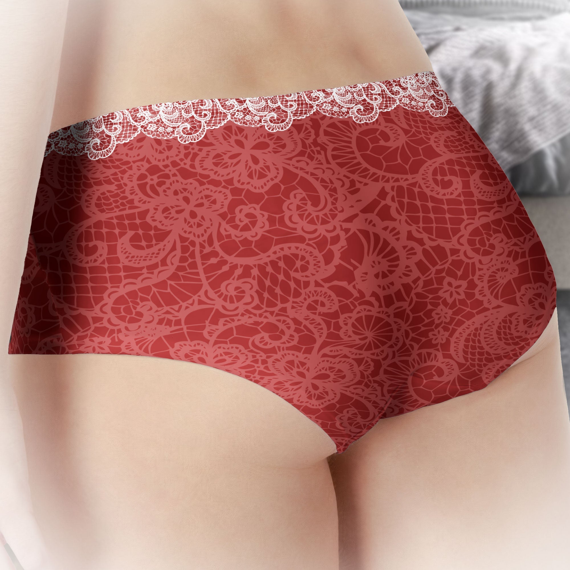 I Love Your Face Between My Legs Naughty - Personalized Photo Women's Low-Waisted Brief - Gift For Wife