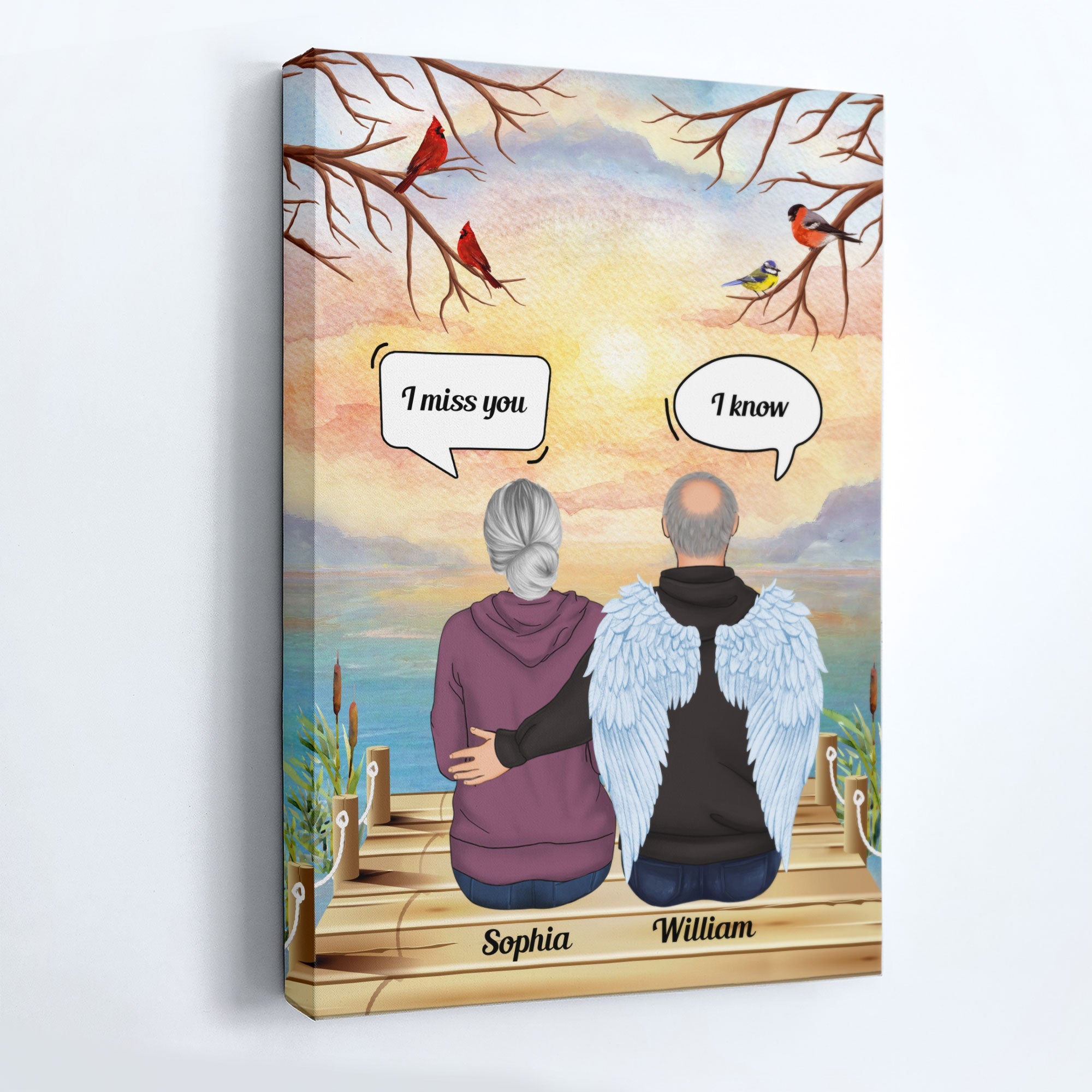 I Miss You - Personalized Poster/Wrapped Canvas - Memorial Gift