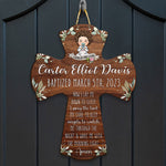 Baptism Gifts For Boys I Pray The Lord - Personalized Wood Sign