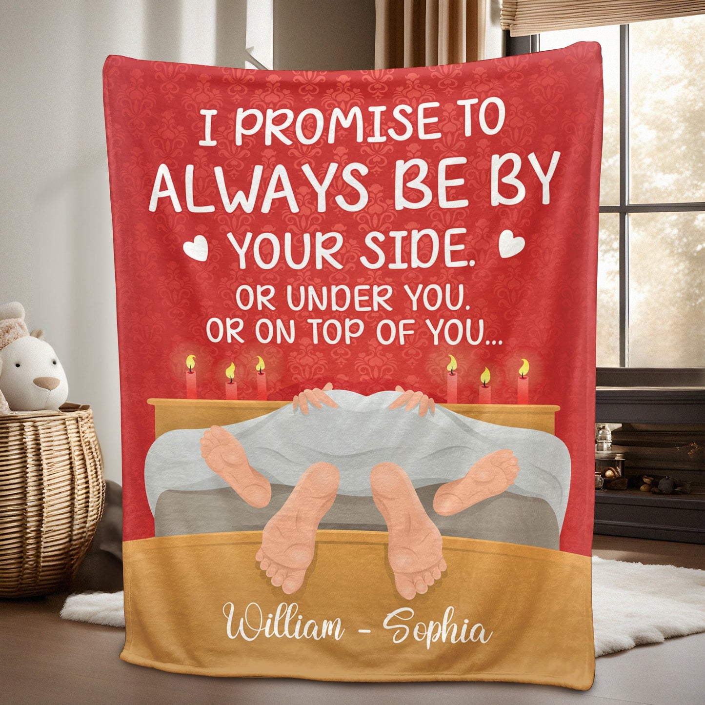 I Promise To Always Be By Your Side Couples - Personalized Blanket