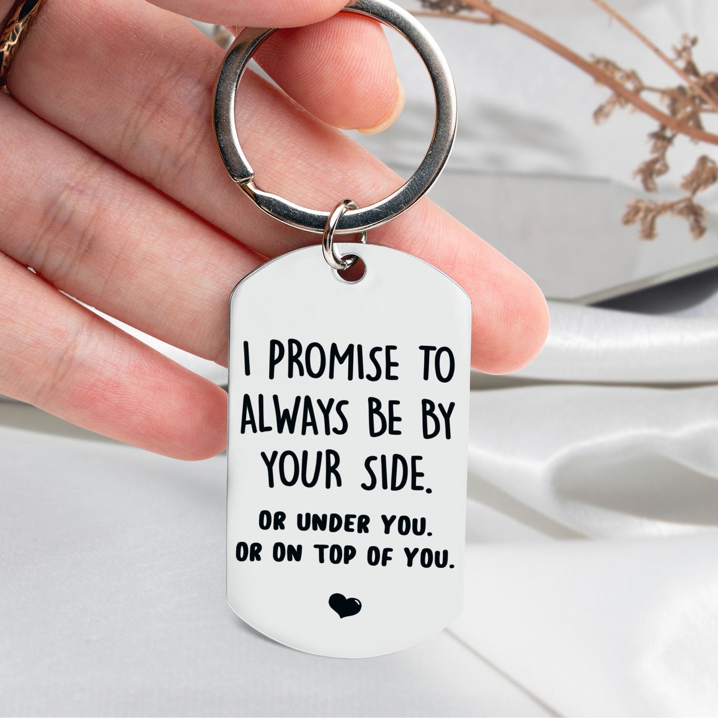 I Promise To Be - Personalized Photo Stainless Steel Keychain