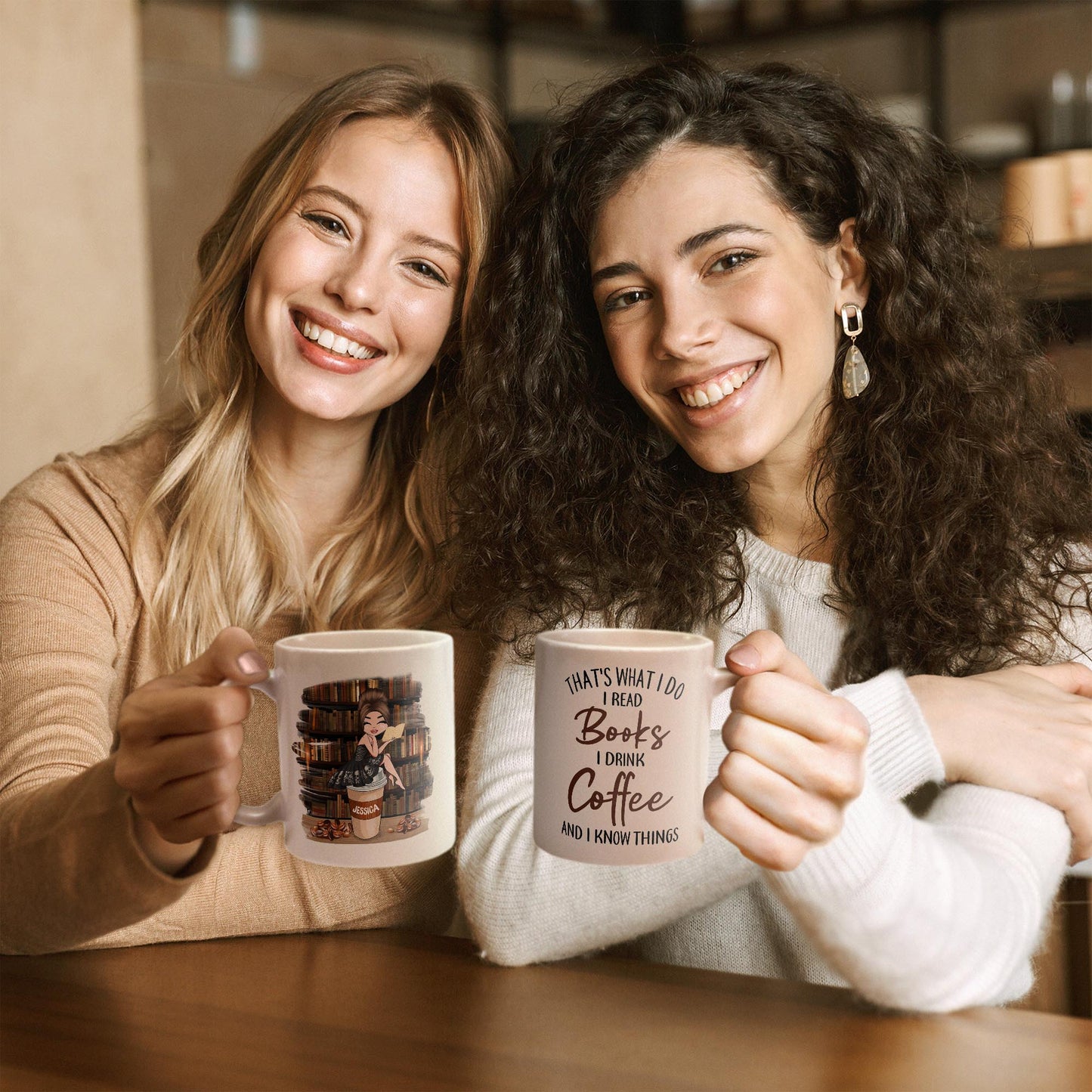 I Read Books I Drink Coffee - Personalized Mug