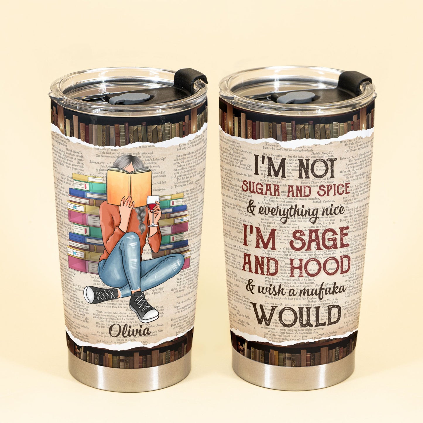 I Read Books - Personalized Tumbler Cup - Birthday & Christmas Gift For Book Lovers